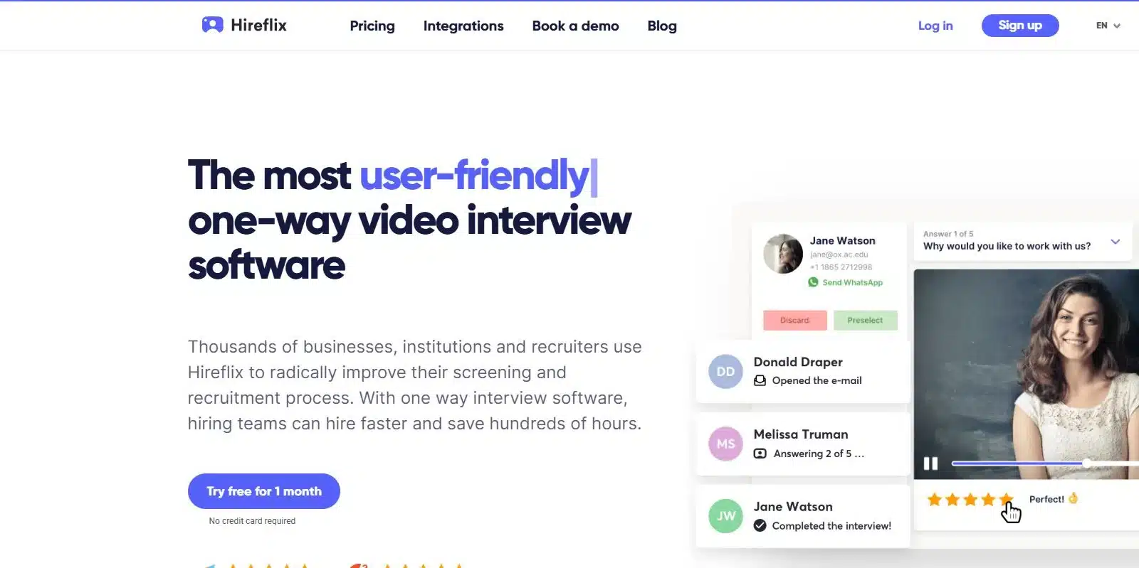 Hireflix-Willo Video Alternative