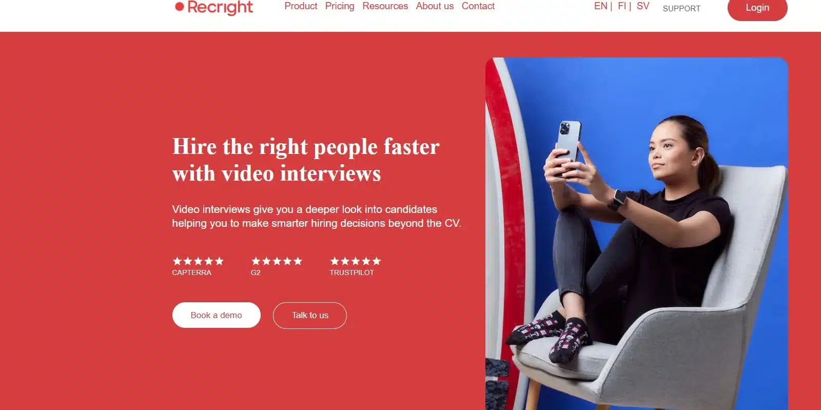 Recright website's screenshot