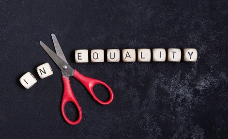 equality-inequality-concept-with-scissors